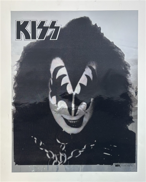 KISS: Gene Simmons Original 20" x 25" Ball Game Mylar Poster