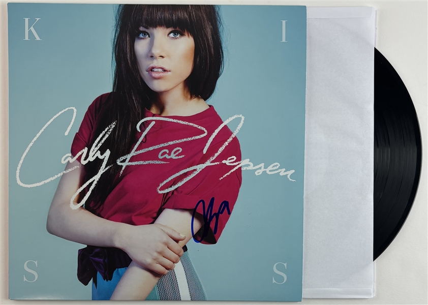 Carly Rae Jepsen Signed "Kiss" Album Cover (Beckett/BAS)