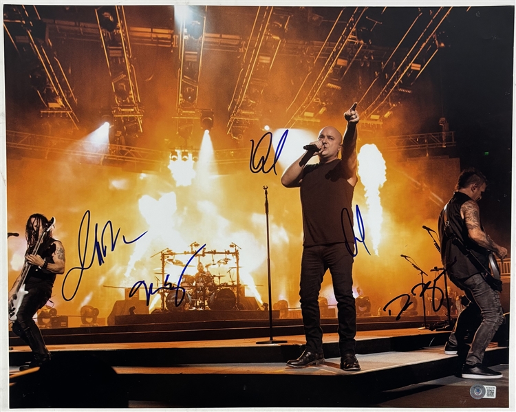 Disturbed: Group Signed 16" x 20" Photo (5 Sigs)(Beckett/BAS LOA)