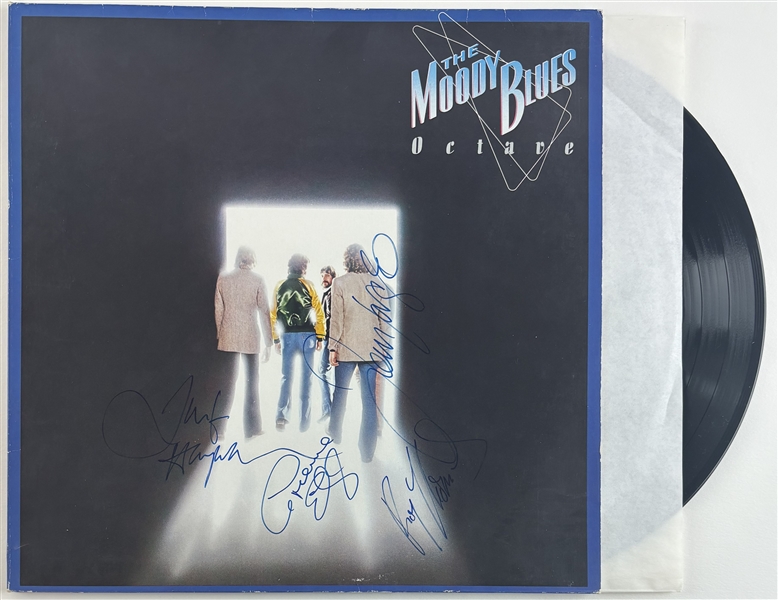 The Moody Blues: Group Signed "Octave" Album Cover w/ 4 Sigs! (Beckett/BAS LOA)