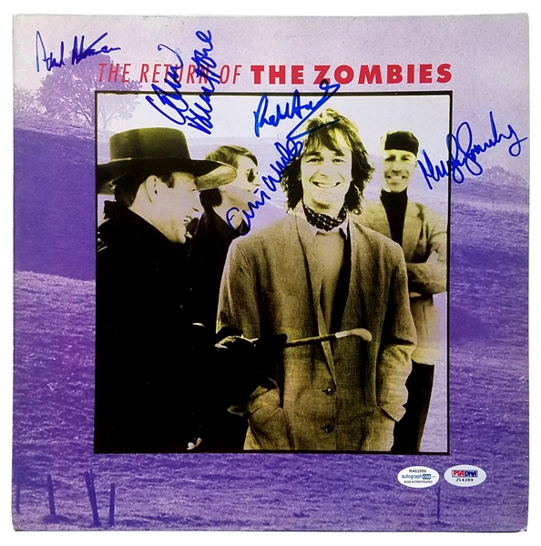 The Zombies Group Signed "The Return of the Zombies" Album Cover w/ 5 Signatures (PSADNA) (ACOA)