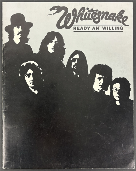 Whitesnake: Multi-Signed "Ready An Willing" Tour Program w/ 6 Signatures! (Beckett/BAS LOA)