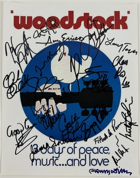 Woodstock Performers Signed Photo (20/Sigs) (Beckett/BAS)