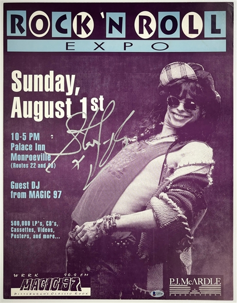 Steven Tyler Signed Concert Poster Rock n Roll Expo on 8/1 in Monroeville (Beckett/BAS)