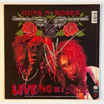 Guns N Roses Fully Group Signed Original Line-up "Live Like a Suicide/Lies" Album (5 Sigs) (JSA) (John Brennan Collection) 