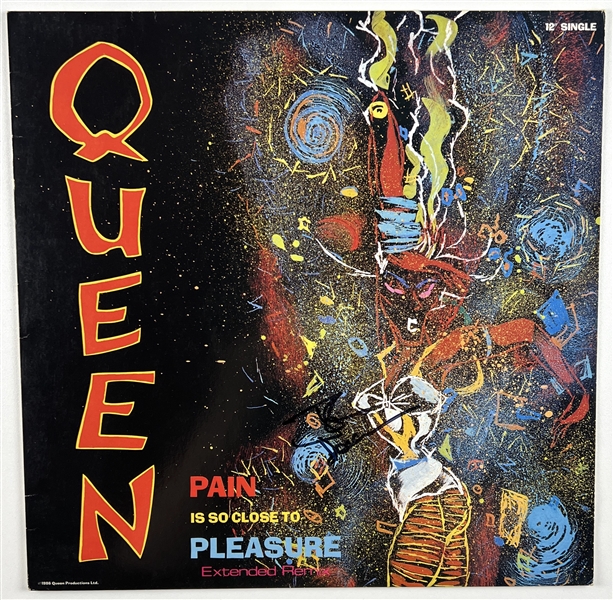 Queen: John Deacon Signed "Pain Is So Close To Pleasure" Album Cover (Beckett/BAS)