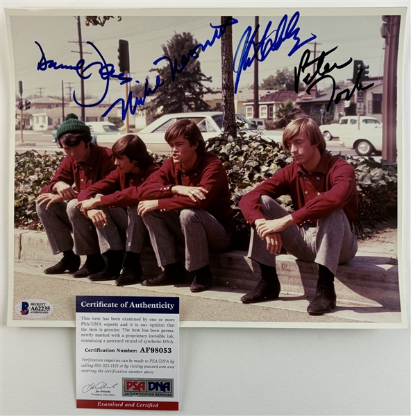 The Monkees Fully Group Signed 8" x 10" Color Photo (4 Sigs)(Beckett/BAS LOA)(PSA/DNA)