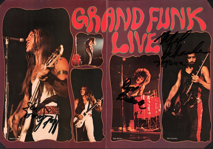 Grand Funk Railroad: Group Signed 11.25" x 16" Magazine Photo (Beckett/BAS LOA)