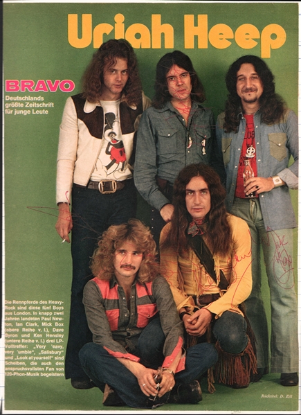 Uriah Heep: Group Signed 8" x 11" Magazine Photo (Beckett/BAS LOA)