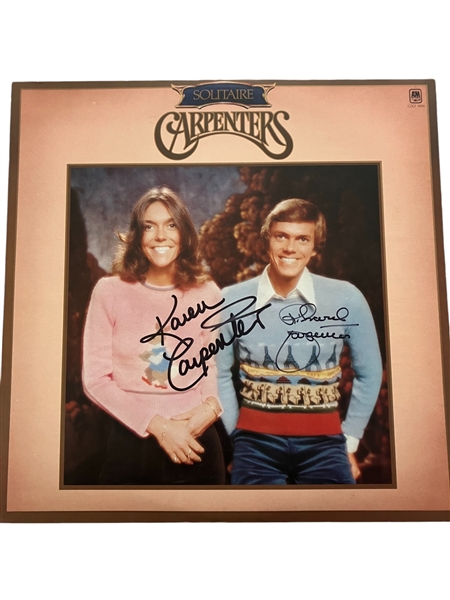 The Carpenters Rare Dual-Signed Japanese Pressing of "Solitaire" (JSA LOA)