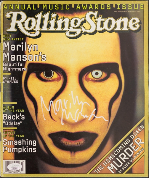 Marilyn Manson Signed 1997 Rolling Stone Magazine (JSA COA)