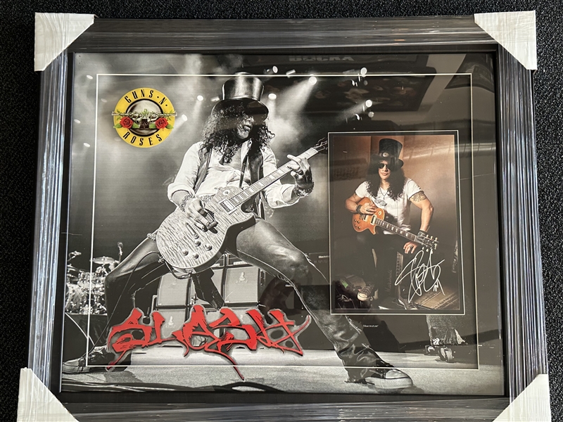 Guns N Roses: Slash Signed Photo in Framed Display (Third Party Guaranteed)