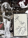 Aerosmith: Group Signed Page in Commemorative Framed Display (PSA/DNA LOA)