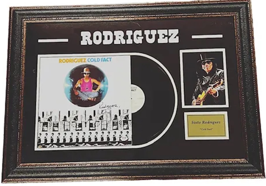 Rare Sixto Rodriguez Signed "Cold Fact" Album Cover in Framed Display (Third Party Guaranteed)