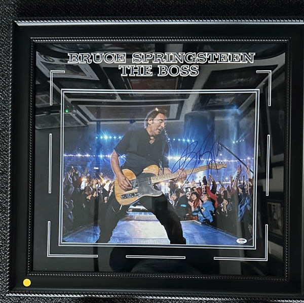 Bruce Springsteen Signed  16" x 20" Photo in Framed Display (PSA/DNA)