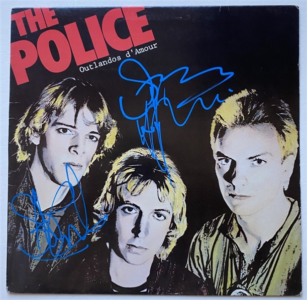 The Police: Multi-Signed "Outlandos dAmour" Album Cover (3 Sigs)(JSA LOA)(Ulrich Collection)