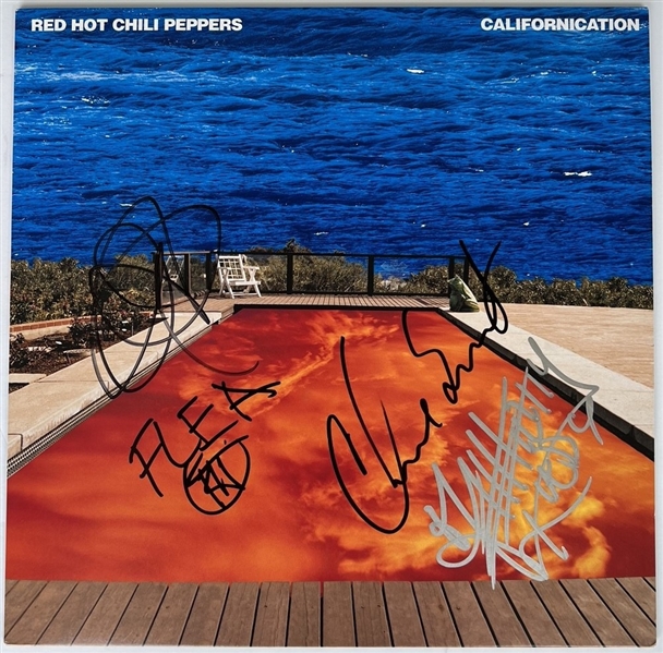 Red Hot Chili Peppers Group Signed "Californication" Album Cover (JSA LOA)(Ulrich Collection)