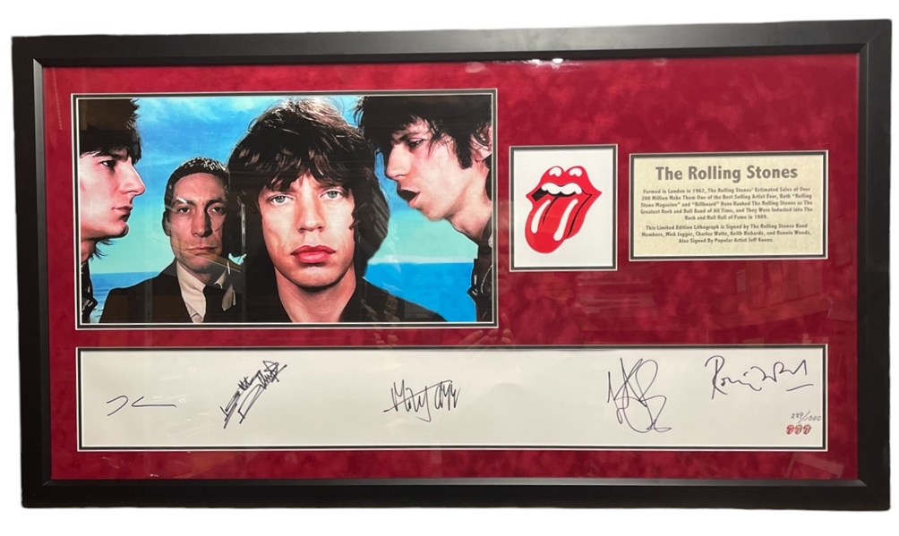 Rolling Stones Signed 2002-03 World Tour Litho by Jeff Koons (PSA/DNA LOA)(Epperson/REAL LOA)