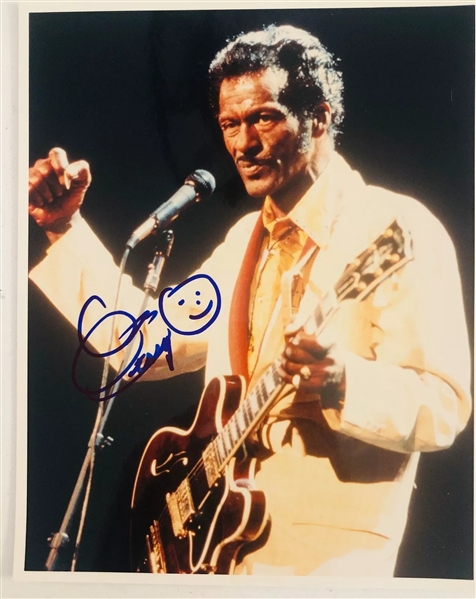 Chuck Berry Signed 8x10 Photo )(JSA LOA) (John Brennan Collection) 