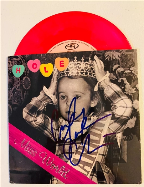 Hole: Courtney Love Signed 45 Album (Beckett/BAS) (John Brennan Collection)