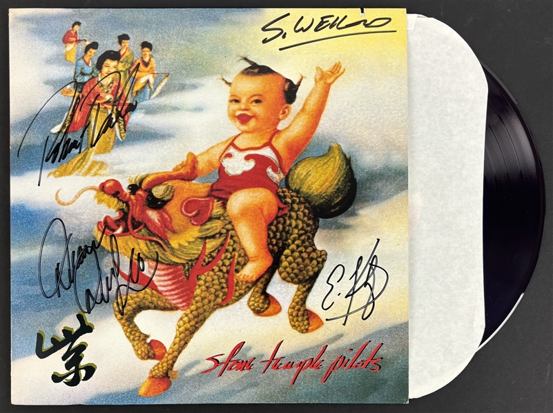 Stone Temple Pilots Group Signed "Purple" Record Album Cover (Third Party Guaranteed)