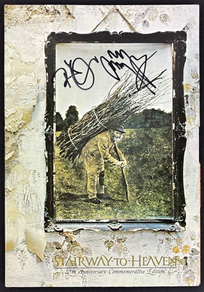 Led Zeppelin: Jimmy Page & Robert Plant Dual Signed "Stairway to Heaven" 20th Anniversary Sleeve (Third Party Guaranteed)