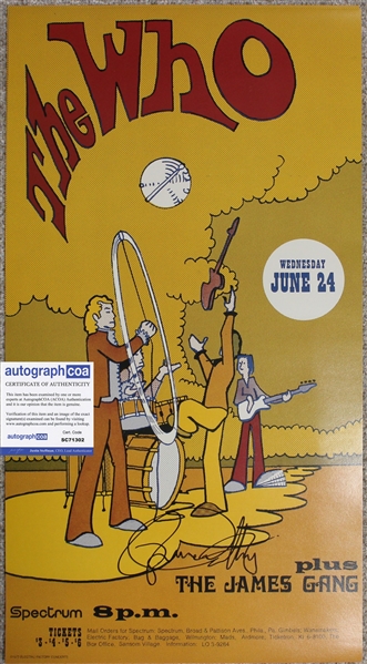 The Who: Roger Daltrey Signed 14" x 22" Poster (ACOA)