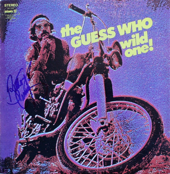 Burton Cummings Signed "Wild One" Album Cover (ACOA)