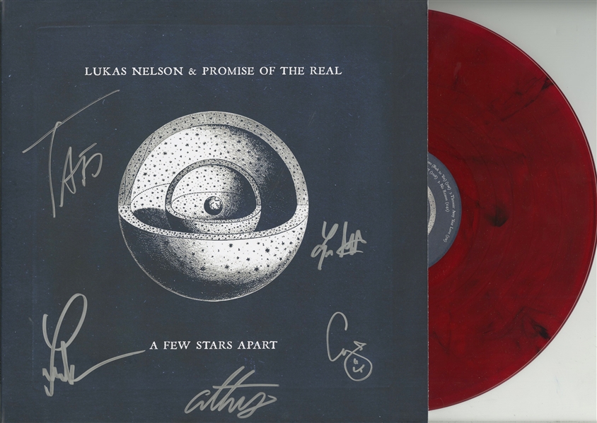 Lukas Nelson & The Promise of the Real Group Signed "A Few Stars Apart" Album Cover (5 Sigs)(ACOA)