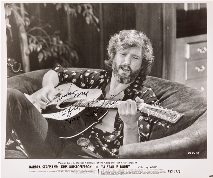 Kris Kristofferson Signed 8" x 10" B&W Promo Photo (Beckett/BAS)