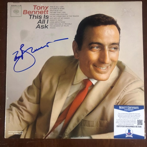 Tony Bennett Signed Album (Beckett/BAS) (John Brennan Collection) 