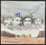 The Highwaymen: Willie Nelson & Kris Kristofferson Signed Self-Titled Album Cover (Beckett/BAS)