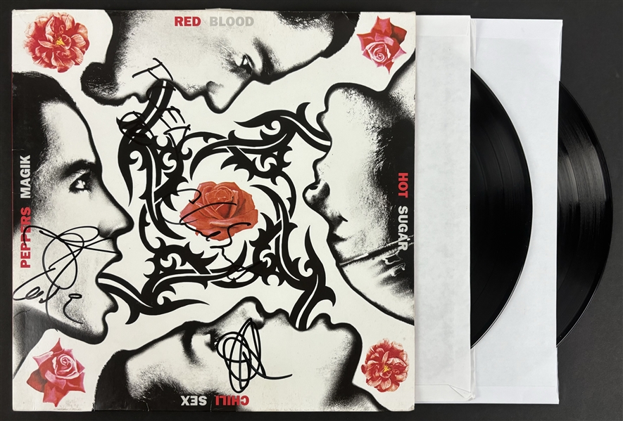 Red Hot Chili Peppers Fully Group Signed "Blood Sugar Sex Magik" Album Cover (Beckett/BAS LOA)