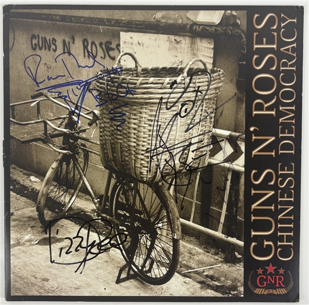 Guns N Roses Group Signed "Chinese Democracy" Album Cover (5 Sigs)(Beckett/BAS LOA)