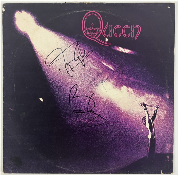 Queen Multi-Signed Self-Titled Album Cover w/ Freddie Mercury (3 Sigs)(Beckett/BAS LOA)