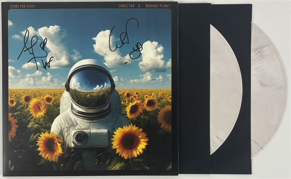 Tears for Fears Dual-Signed "Songs for a Nervous Planet" Album Cover (Beckett/BAS)