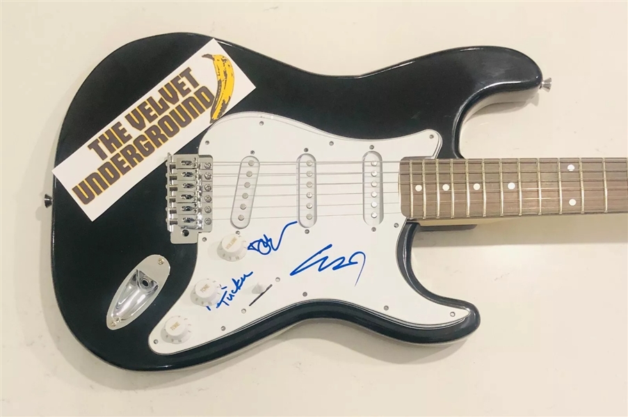 Velvet Underground Group Signed Guitar (JSA) (John Brennan Collection) 