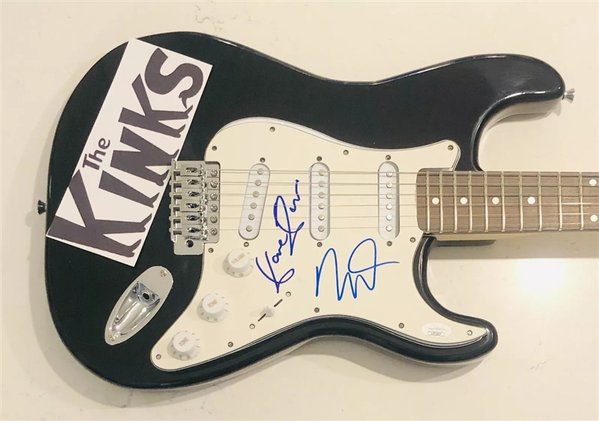 The Kinks: Ray Davies and Dave Davies Signed Guitar (JSA)  (John Brennan Collection) 