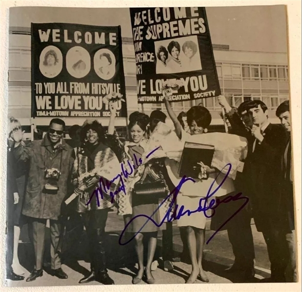 Supremes Signed Album Sleeve "Diana Ross and Supremes"  (Beckett/BAS) (John Brennan Collection) 