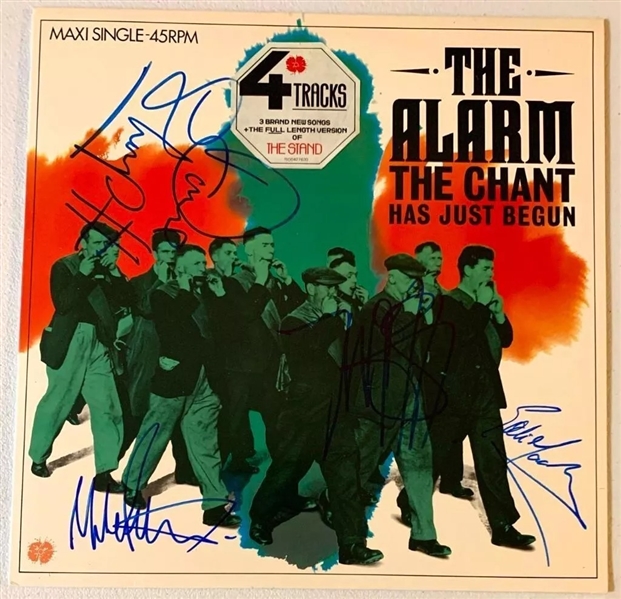 The Alarm Signed "The Chant" Album (4/Sigs) (Beckett/BAS)  (John Brennan Collection) 