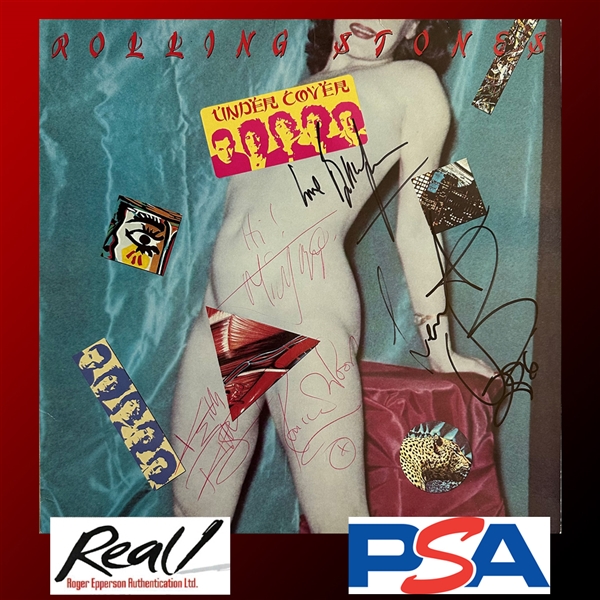 The Rolling Stones Incredible Group Signed "Undercover" Record Album (5 Sigs)(PSA/DNA & Epperson/REAL LOAs)