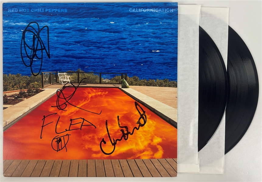 Red Hot Chili Peppers Fully Group Signed "Californication" Album Cover (Beckett/BAS LOA)