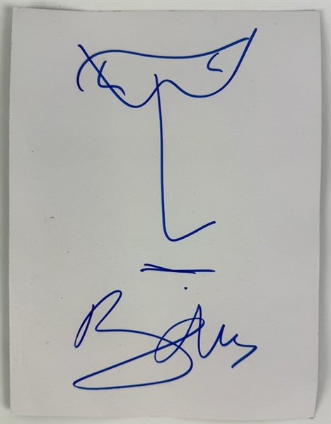 U2: Bono Signed 7" x 9.5" Page (Epperson/REAL LOA)