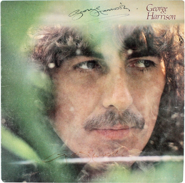 The Beatles: George Harrison Double Signed Self-Titled Solo Album (Beckett/BAS & Tracks UK LOAs)