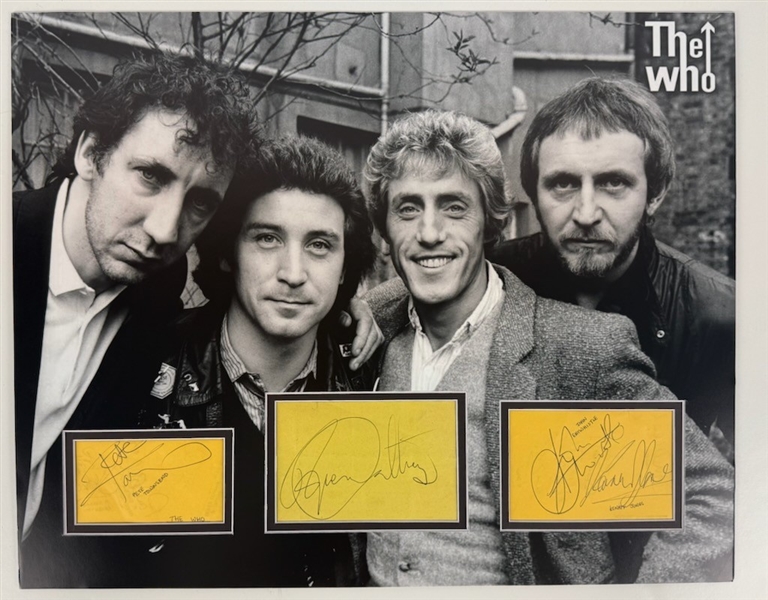 The Who: Group Signed Custom Mat (Beckett/BAS)