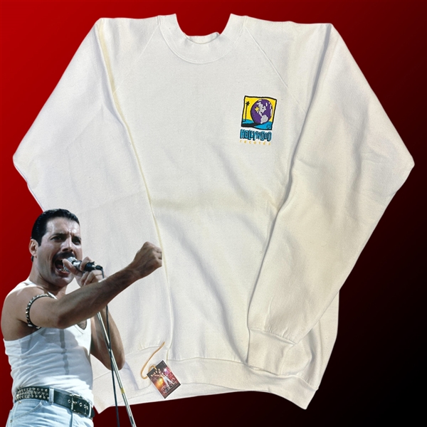 Queen: Freddie Mercury Personally Owned & Worn Hollywood Records Sweatshirt c. 1991 (Ex. Freddie Mercury Estate Auction)