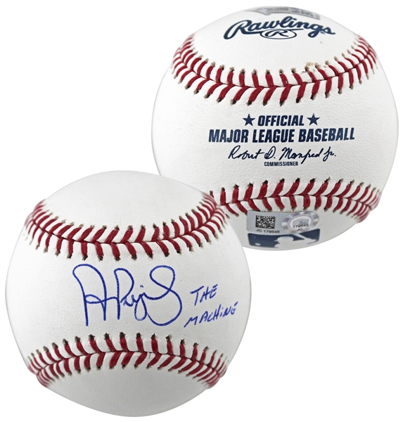 Albert Pujols Signed OML Baseball with "The Machine" Inscription (Fanatics)