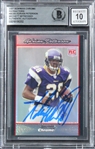 Adrian Peterson Signed 2007 Bowman Chrome #BC65 RC w/ Gem Mint 10 Auto! (Beckett/BAS Encapsulated)