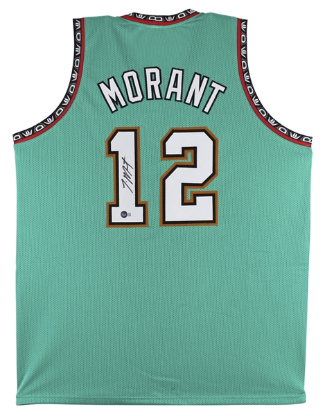 Ja Morant Signed Memphis Grizzlies Style Jersey (Beckett/BAS Witnessed)