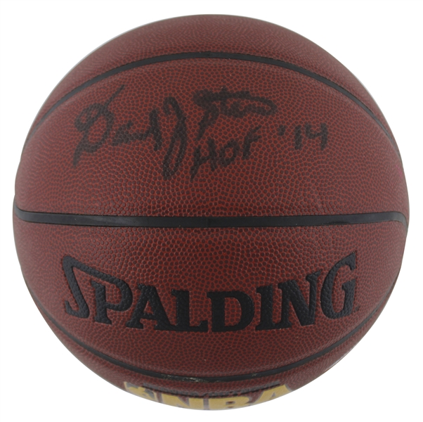 NBA Commissioner David Stern Signed & "HOF 14" Inscribed Spalding NBA I/O Basketball (PSA/DNA)